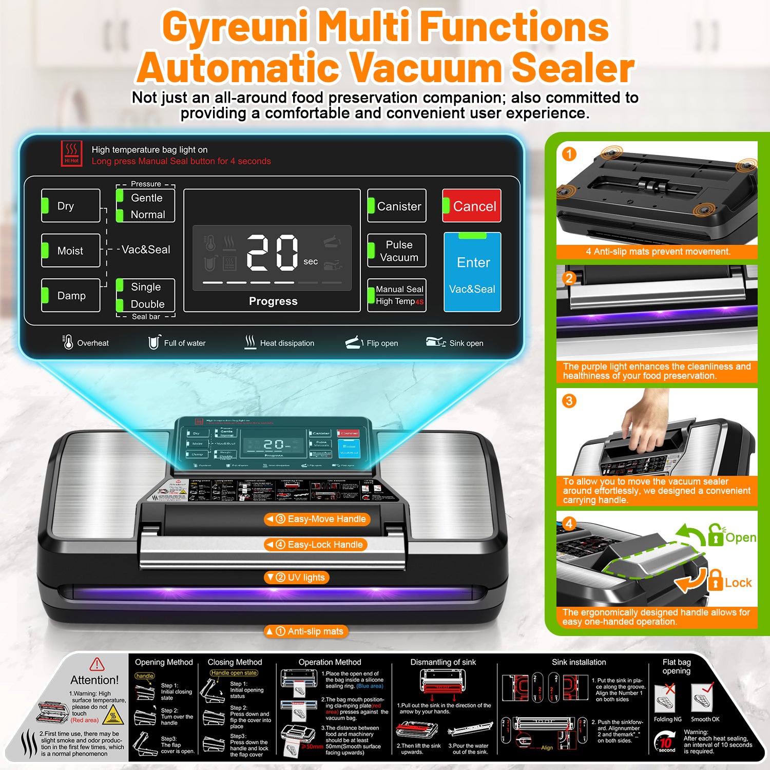 Vacuum Sealer Food Storage タイガー Vacuum Sealer Food Storage